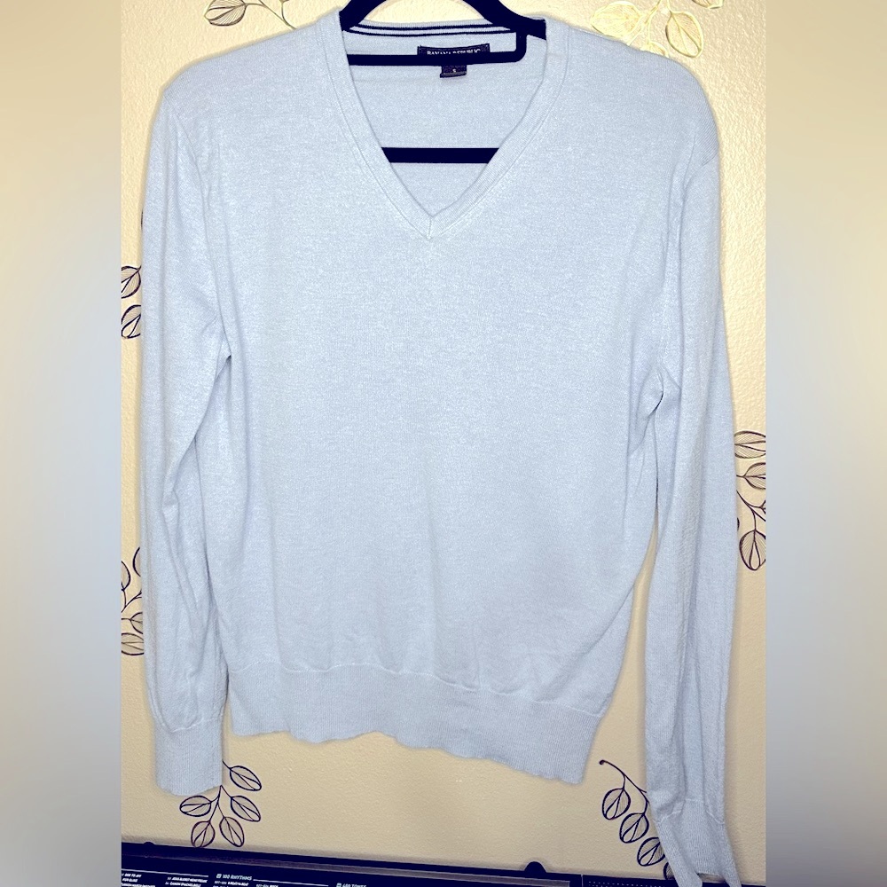 Banana Republic Luxury silk cashmere cotton blend men’s vneck sweater small